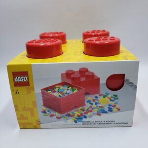 LEGO Red Square Stackable Storage Brick with 4 Knobs New LEGO 4003